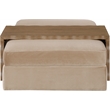 Meridian Furniture Woodra Beige Velvet Upholstered Coffee Table/Ottoman