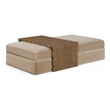 Meridian Furniture Woodra Beige Velvet Upholstered Coffee Table/Ottoman