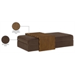 Meridian Furniture Woodra Brown Velvet Upholstered Coffee Table/Ottoman