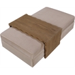Meridian Furniture Woodra Taupe Velvet Upholstered Coffee Table/Ottoman
