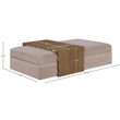 Meridian Furniture Woodra Taupe Velvet Upholstered Coffee Table/Ottoman