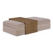 Meridian Furniture Woodra Taupe Velvet Upholstered Coffee Table/Ottoman