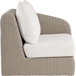 Meridian Furniture Seacrest Cream Water Resistant Fabric Patio Right Arm Chair