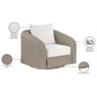 Meridian Furniture Seacrest Cream Water Resistant Fabric Patio Swivel Chair