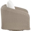 Meridian Furniture Seacrest Cream Water Resistant Fabric Patio Swivel Chair
