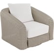 Meridian Furniture Seacrest Cream Water Resistant Fabric Patio Swivel Chair