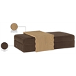 Meridian Furniture Woodra Brown Velvet Upholstered Coffee Table/Ottoman