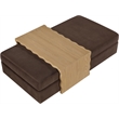 Meridian Furniture Woodra Brown Velvet Upholstered Coffee Table/Ottoman