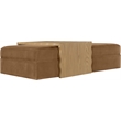 Meridian Furniture Woodra Saddle Velvet Upholstered Coffee Table/Ottoman