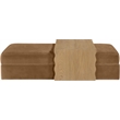 Meridian Furniture Woodra Saddle Velvet Upholstered Coffee Table/Ottoman