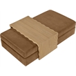 Meridian Furniture Woodra Saddle Velvet Upholstered Coffee Table/Ottoman