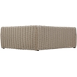 Meridian Furniture Seacrest Taupe Teak Wood And Wicker Patio Coffee Table