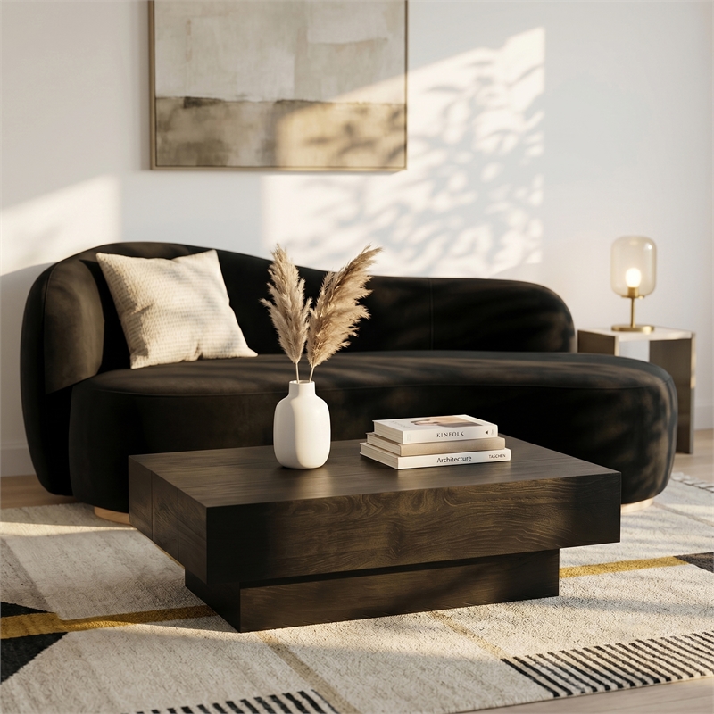 Meridian Furniture Plank Black Mango Wood Coffee Table