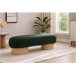 Meridian Furniture Robertson Green Boucle Fabric Upholstered Bench
