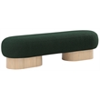 Meridian Furniture Robertson Green Boucle Fabric Upholstered Bench