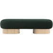 Meridian Furniture Robertson Green Boucle Fabric Upholstered Bench