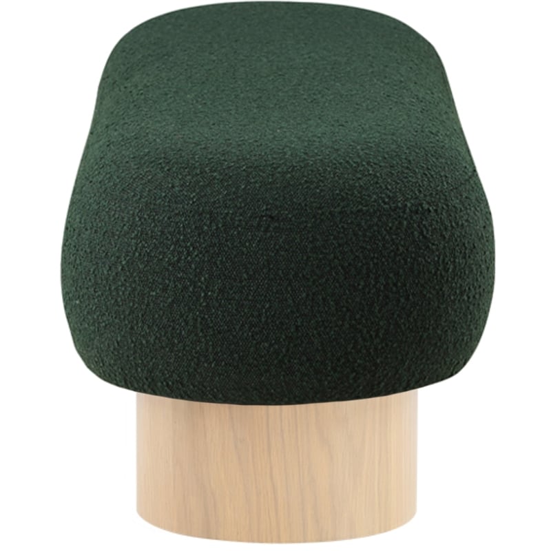 Meridian Furniture Robertson Green Boucle Fabric Upholstered Bench