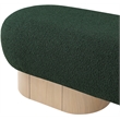 Meridian Furniture Robertson Green Boucle Fabric Upholstered Bench