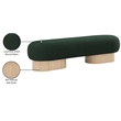 Meridian Furniture Robertson Green Boucle Fabric Upholstered Bench