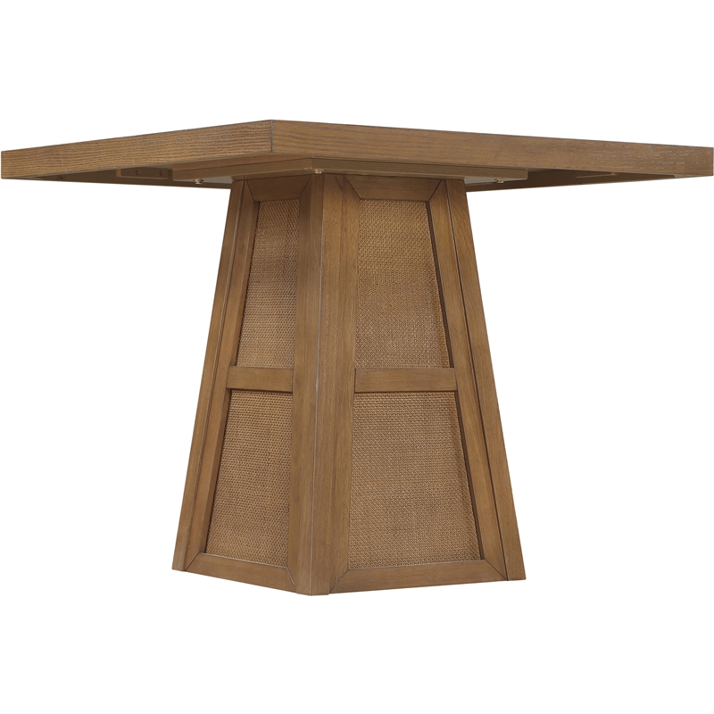 Meridian Furniture Fenwick Brown Cane Solid Wood with Oak Veneer Dining Table