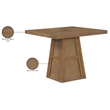 Meridian Furniture Fenwick Brown Cane Solid Wood with Oak Veneer Dining Table