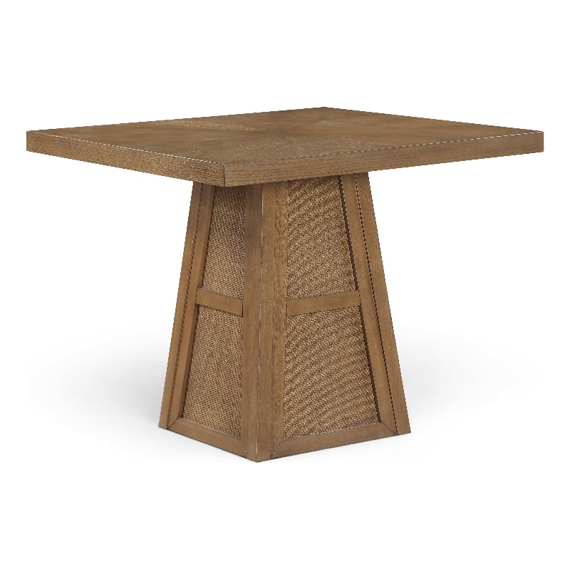Meridian Furniture Fenwick Brown Cane Solid Wood with Oak Veneer Dining Table