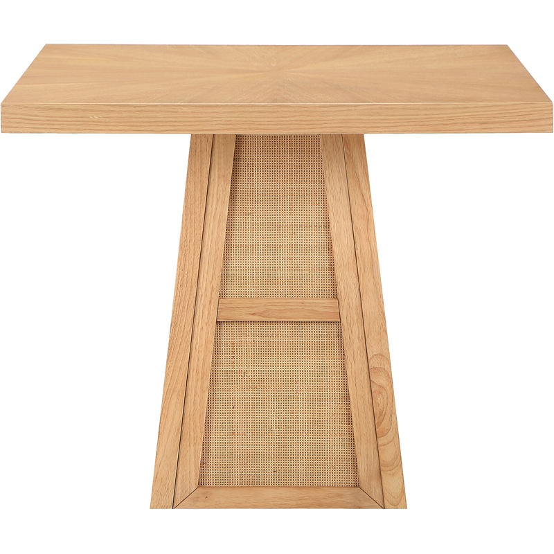 Meridian Furniture Fenwick Natural Cane Solid Wood with Oak Veneer Dining Table