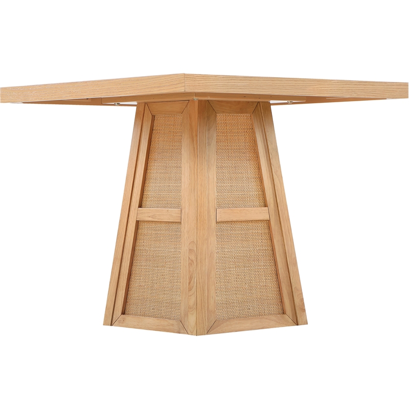 Meridian Furniture Fenwick Natural Cane Solid Wood with Oak Veneer Dining Table