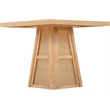 Meridian Furniture Fenwick Natural Cane Solid Wood with Oak Veneer Dining Table