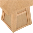 Meridian Furniture Fenwick Natural Cane Solid Wood with Oak Veneer Dining Table