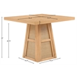 Meridian Furniture Fenwick Natural Cane Solid Wood with Oak Veneer Dining Table