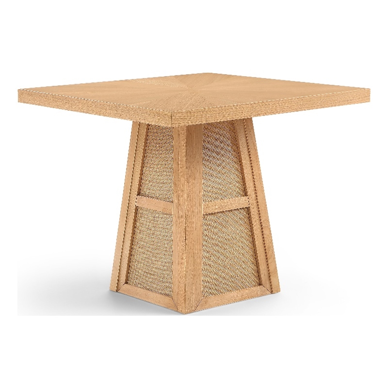 Meridian Furniture Fenwick Natural Cane Solid Wood with Oak Veneer Dining Table