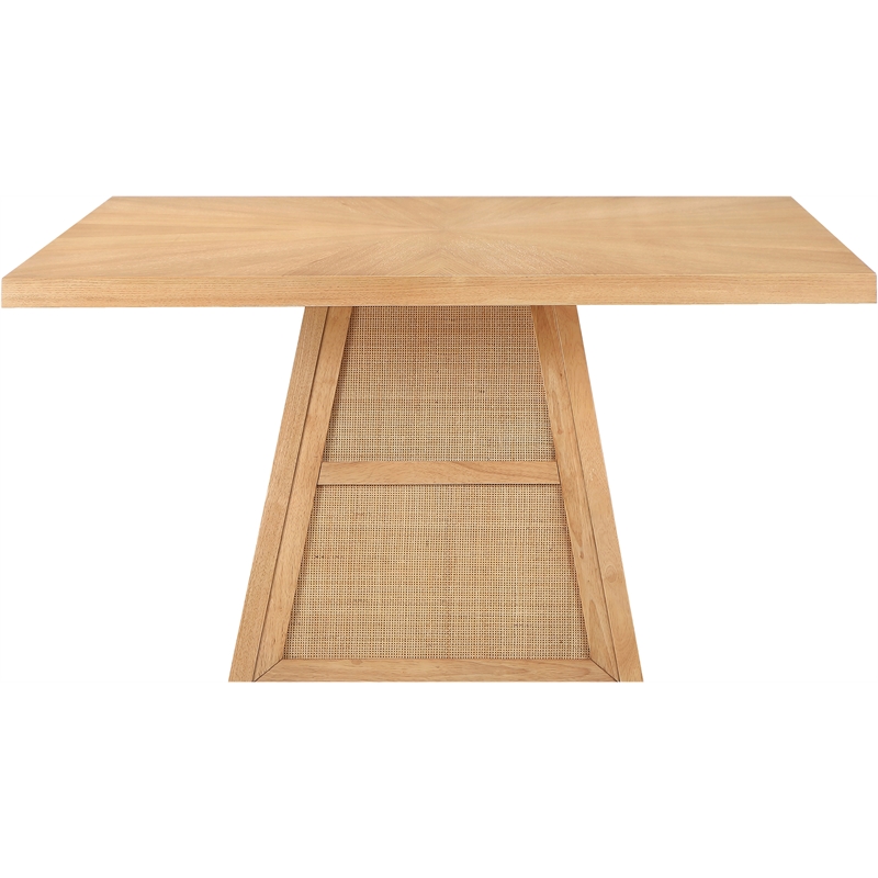 Meridian Furniture Fenwick Natural Cane Solid Wood with Oak Veneer Dining Table