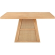 Meridian Furniture Fenwick Natural Cane Solid Wood with Oak Veneer Dining Table