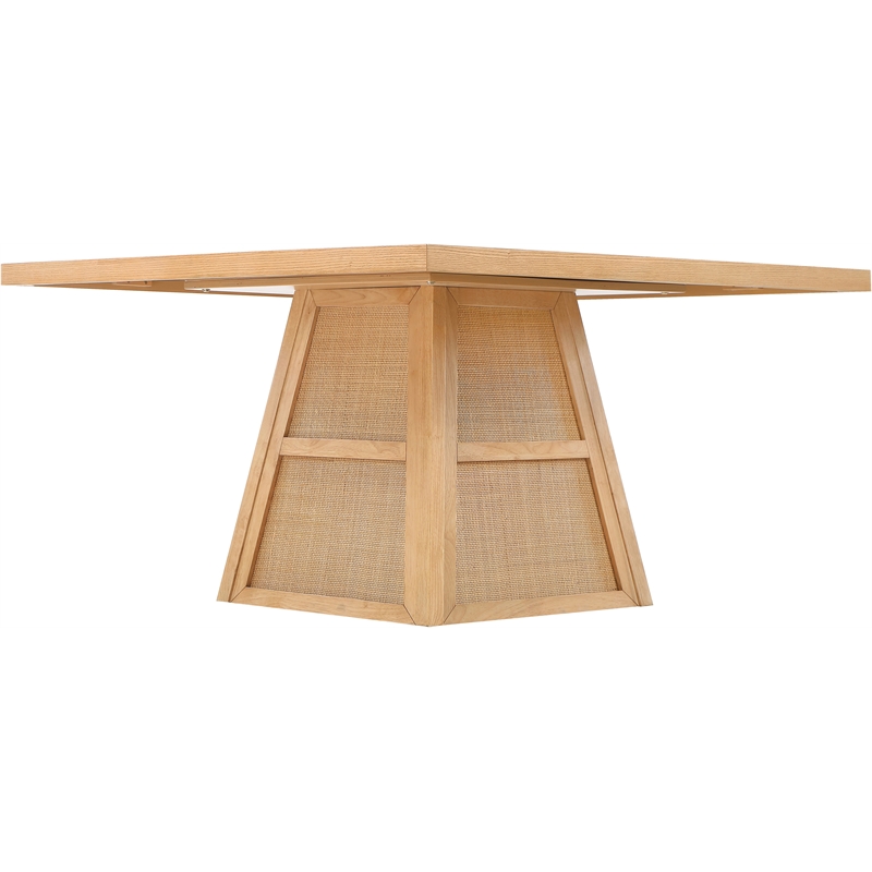 Meridian Furniture Fenwick Natural Cane Solid Wood with Oak Veneer Dining Table