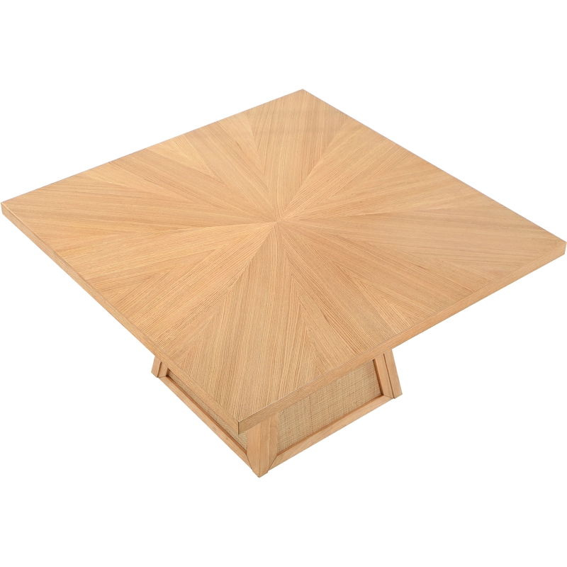 Meridian Furniture Fenwick Natural Cane Solid Wood with Oak Veneer Dining Table