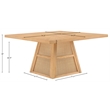 Meridian Furniture Fenwick Natural Cane Solid Wood with Oak Veneer Dining Table