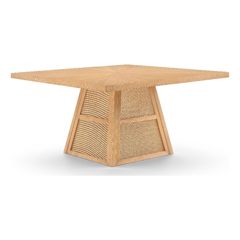 Meridian Furniture Fenwick Natural Cane Solid Wood with Oak Veneer Dining Table