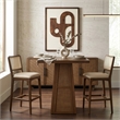 Meridian Furniture Fenwick Brown Cane Solid Wood with Oak Veneer Bar Table