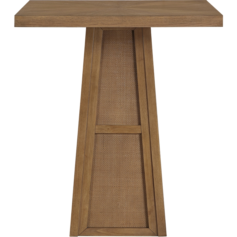 Meridian Furniture Fenwick Brown Cane Solid Wood with Oak Veneer Bar Table