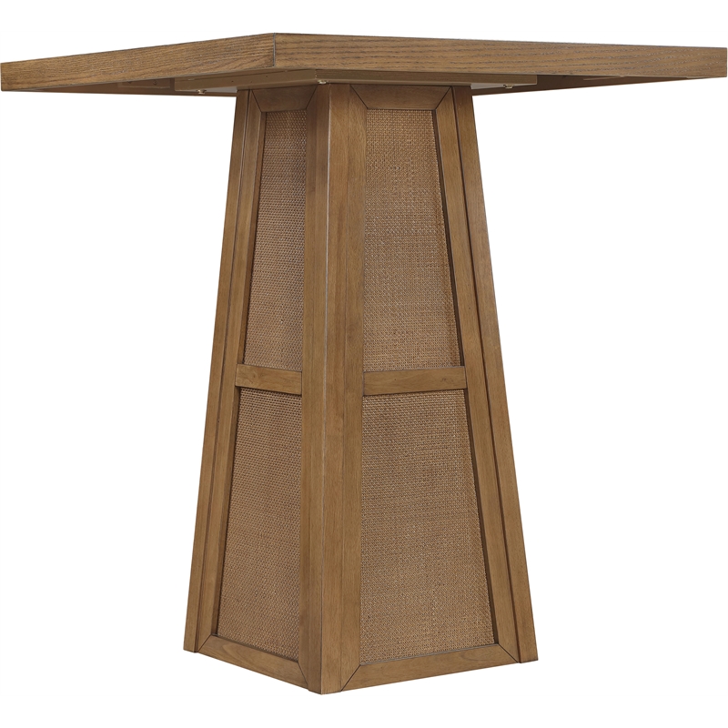 Meridian Furniture Fenwick Brown Cane Solid Wood with Oak Veneer Bar Table