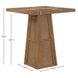 Meridian Furniture Fenwick Brown Cane Solid Wood with Oak Veneer Bar Table