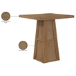 Meridian Furniture Fenwick Brown Cane Solid Wood with Oak Veneer Bar Table