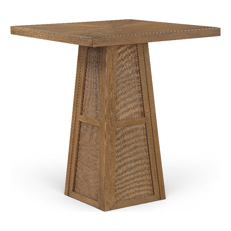 Meridian Furniture Fenwick Brown Cane Solid Wood with Oak Veneer Bar Table