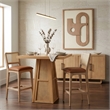 Meridian Furniture Fenwick Natural Cane Solid Wood with Oak Veneer Bar Table