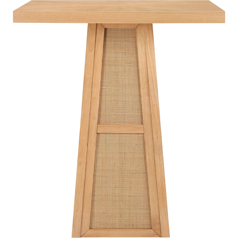 Meridian Furniture Fenwick Natural Cane Solid Wood with Oak Veneer Bar Table