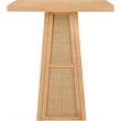 Meridian Furniture Fenwick Natural Cane Solid Wood with Oak Veneer Bar Table