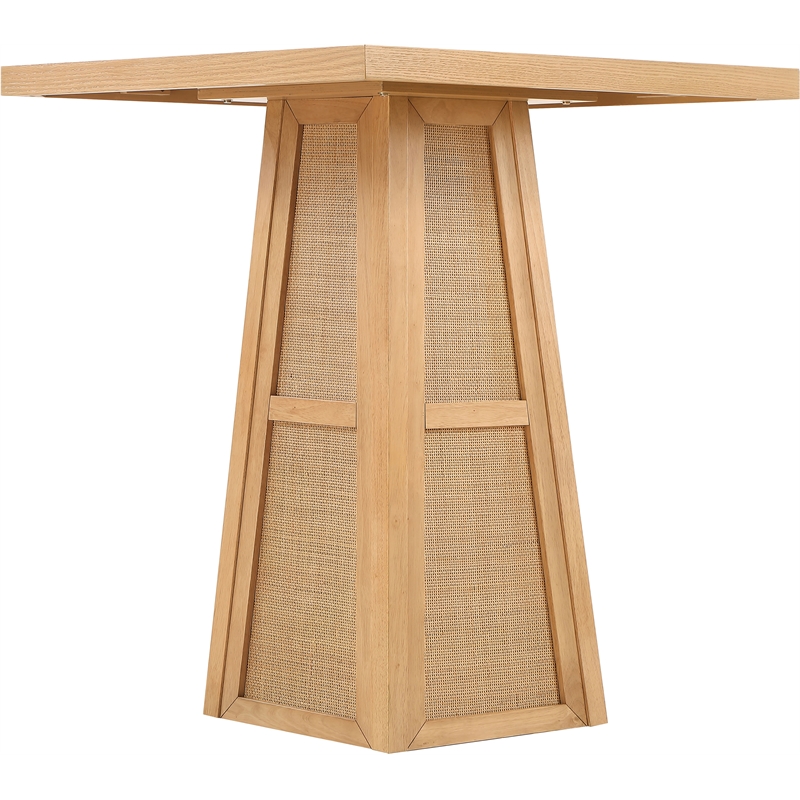 Meridian Furniture Fenwick Natural Cane Solid Wood with Oak Veneer Bar Table