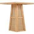 Meridian Furniture Fenwick Natural Cane Solid Wood with Oak Veneer Bar Table