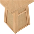 Meridian Furniture Fenwick Natural Cane Solid Wood with Oak Veneer Bar Table